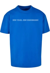 Merchcode T-Shirt New Year Heavy Oversize Tee (1-tlg) Hellblau/Blau