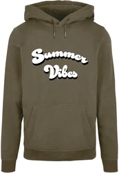 Merchcode Herren Summer Vibes Basic Hoody Dunkelgrün/Khaki