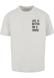 Merchcode T-Shirt Life Is Better Heavy Oversized Tee Dunkelgrau/Grau