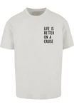 Merchcode T-Shirt Life Is Better Heavy Oversized Tee Dunkelgrau/Grau