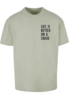 Merchcode T-Shirt Life Is Better Heavy Oversized Tee Grün/Dunkelgrün/Hellgrün/Khaki