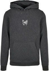 Merchcode Kapuzensweatshirt Flowers Bloom Basic Hoody Dunkelgrau/Hellgrau/Grau