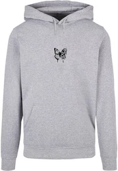Merchcode Kapuzensweatshirt Flowers Bloom Basic Hoody Grau/Hellgrau