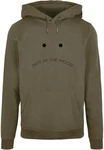 Merchcode Kapuzensweatshirt Herren NITM-Sad Face Basic Hoody Dunkelgrün/Grün