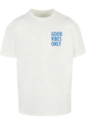 Merchcode T-Shirt Good Vibes Only Heavy Oversized Tee (1-tlg) Creme/Grau/Blau/Weiß