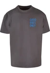 Merchcode T-Shirt Good Vibes Only Heavy Oversized Tee (1-tlg) Grau/Dunkelblau/Dunkelgrau