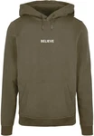 Merchcode Kapuzensweatshirt Believe Front Basic Hoody Dunkelgrün