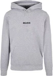 Merchcode Kapuzensweatshirt Believe Front Basic Hoody Grau/Silber