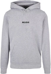 Merchcode Kapuzensweatshirt Believe Front Basic Hoody Grau/Silber