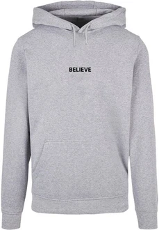 Merchcode Kapuzensweatshirt Believe Front Basic Hoody Grau/Silber