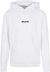 Merchcode Kapuzensweatshirt Believe Front Basic Hoody Weiß/Dunkelblau/Schwarz/Hellblau/Braun