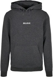 Merchcode Kapuzensweatshirt Believe Front Basic Hoody Grau/Dunkelgrau