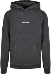 Merchcode Kapuzensweatshirt Believe Front Basic Hoody Grau/Dunkelgrau