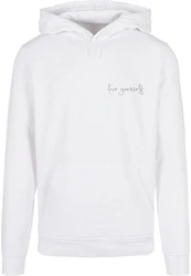 Merchcode Kapuzensweatshirt Love Yourself Basic Hoody Rot/Weiß/Grau