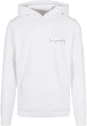 Merchcode Kapuzensweatshirt Love Yourself Basic Hoody Rot/Weiß/Grau