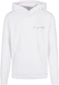 Merchcode Kapuzensweatshirt Love Yourself Basic Hoody Rot/Weiß/Grau