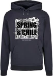 Merchcode Kapuzensweatshirt Spring And Chill Basic Hoody Grün/Dunkelblau/Grau