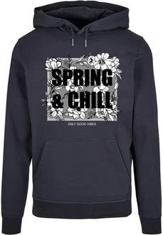Merchcode Kapuzensweatshirt Spring And Chill Basic Hoody Grün/Dunkelblau/Grau