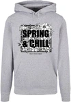 Merchcode Kapuzensweatshirt Spring And Chill Basic Hoody Grau/Grün