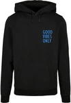 Merchcode Kapuzensweatshirt Good Vibes Only Basic Hoody (1-tlg) Schwarz/Hellblau/Blau