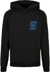 Merchcode Kapuzensweatshirt Good Vibes Only Basic Hoody (1-tlg) Schwarz/Hellblau/Blau