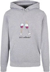 Merchcode Herren Lets Celebrate Basic Hoody (1-tlg) Rot/Lila