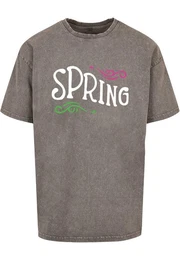 T-Shirt Herren Spring text - Acid Washed Heavy Oversized Tee (1-tlg)