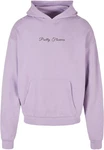 Merchcode Kapuzensweatshirt Ladies Pretty Flowers Cropped Tee Lila