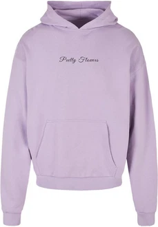 Merchcode Kapuzensweatshirt Ladies Pretty Flowers Cropped Tee Lila