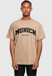 Merchcode T-Shirt Munich Wording Tee Beige/Braun/Dunkelrot/Rot