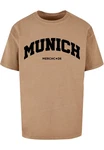 Merchcode T-Shirt Munich Wording Tee Beige/Braun/Dunkelrot/Rot