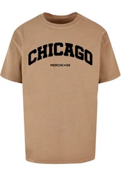 Merchcode T-Shirt Chicago Wording  Beige/Khaki