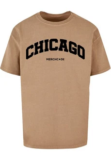 Merchcode T-Shirt Chicago Wording Beige/Khaki Merchcode T-Shirt Chicago Wording Beige/Khaki