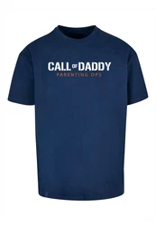 Merchcode T-Shirt Merchcode Herren Fathers Day - Call of Daddy Heavy Oversize Tee Grau/Dunkelblau/Hellblau