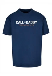 Merchcode T-Shirt Merchcode Herren Fathers Day - Call of Daddy Heavy Oversize Tee Grau/Dunkelblau/Hellblau