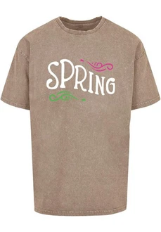 Merchcode T-Shirt Herren Spring Text Oversized Tee Grün/Braun Merchcode T-Shirt Herren Spring Text Oversized Tee Grün/Braun
