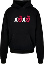 Merchcode Kapuzensweatshirt Valentines Day XOXO Ultra Heavy Hoody (1-tlg) Schwarz/Lila