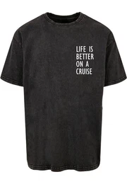 T-Shirt Herren Life Is Better Acid Washed Heavy Oversized Tee (1-tlg)