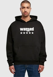 Merchcode Kapuzensweatshirt Wanted Ultra Heavy Hoody Schwarz/Orange