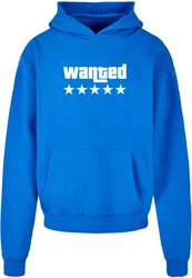Merchcode Kapuzensweatshirt Wanted Ultra Heavy Hoody Blau/Orange