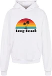 Merchcode Kapuzensweatshirt Long Beach Ultra Heavy Hoody Orange/Creme/Mischfarben/Schwarz/Weiß