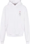 Merchcode Kapuzensweatshirt Heart Ultra Heavy Hoody Weiß/Rosa/Creme