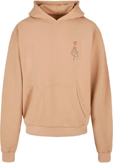 Merchcode Kapuzensweatshirt Heart Ultra Heavy Hoody Beige/Braun/Khaki