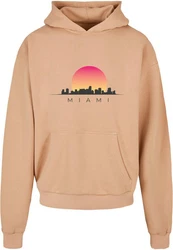 Merchcode Kapuzensweatshirt Miami Ultra Heavy Hoody Orange/Braun/Gelb/Beige