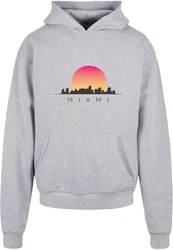 Merchcode Kapuzensweatshirt Miami Ultra Heavy Hoody Orange/Grau