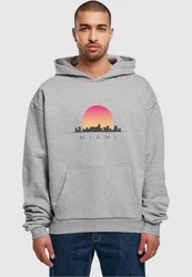 Merchcode Kapuzensweatshirt Miami Ultra Heavy Hoody Orange/Grau
