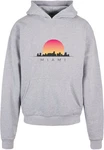 Merchcode Kapuzensweatshirt Miami Ultra Heavy Hoody Orange/Grau
