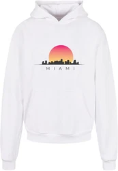 Merchcode Kapuzensweatshirt Miami Ultra Heavy Hoody Orange/Weiß