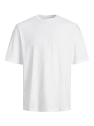 Jack & Jones T-Shirt JJEBRADLEY TEE SS O-NECK Weiß/Creme/Grau