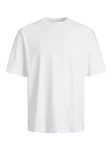 Jack & Jones T-Shirt JJEBRADLEY TEE SS O-NECK Weiß/Creme/Grau